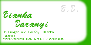 bianka daranyi business card